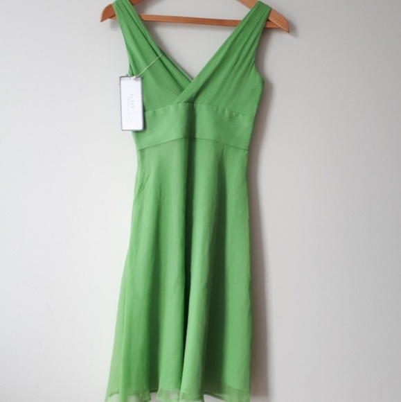 NWT J Crew Sophia Silk Dress Green - Picture 2 of 6